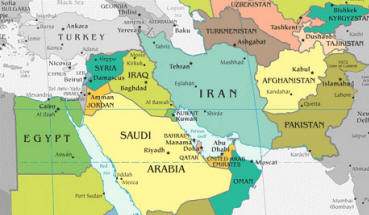 иран Саудовская Аравия карта Персидский залив 