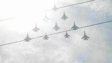 Military Planes Flying Over Moscow 05-09-2015 13